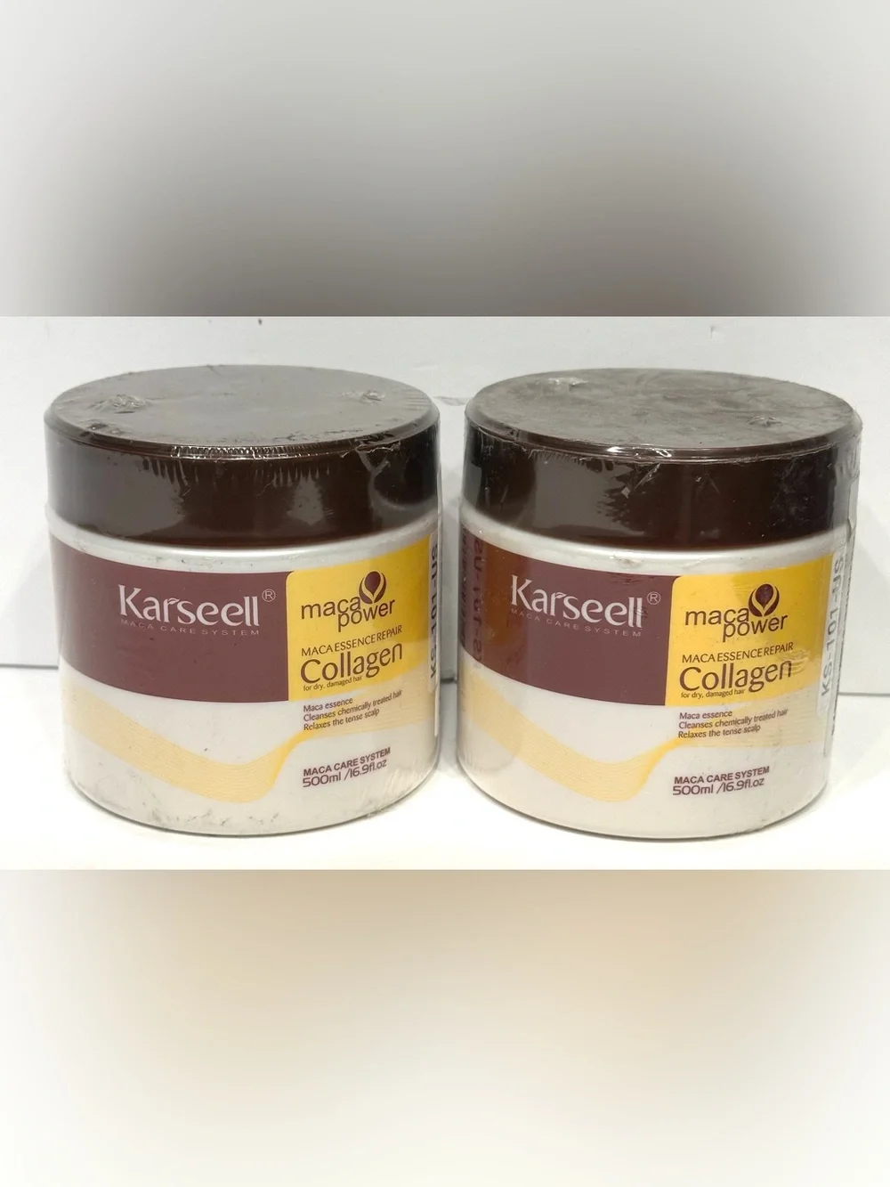 NEW, 2pk Karseell Maca Essence Repair Collagen Hair Mask for Dry Damaged Hair